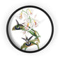 Hummingbirds and Orchids Time Wall Clock - Expressive DeZien 