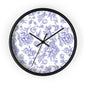 Hummingbird and Roses Royal Blue Wall Clock - Expressive DeZien 