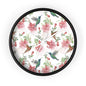 Hummingbird and Fuchsia Time Wall Clock - Expressive DeZien 