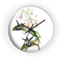 Hummingbirds and Orchids Time Wall Clock - Expressive DeZien 