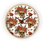 Rosie Skull Wood Wall Clock - Expressive DeZien 