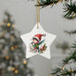 Christmas Hummingbird with Elf Rider - Christmas Ornament - Expressive DeZien 