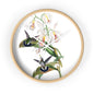 Hummingbirds and Orchids Time Wall Clock - Expressive DeZien 