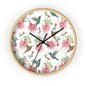 Hummingbird and Fuchsia Time Wall Clock - Expressive DeZien 