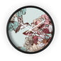 Vintage Hummingbird and Flowers Time Wall Clock - Expressive DeZien 