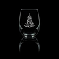 Elegant Evergreen Etched Stemless Wine Glass - 20.5 oz - Expressive DeZien 