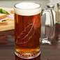 Falling Feather Sandblast Etched - 26.5oz Tavern Beer Mug - Expressive DeZien 