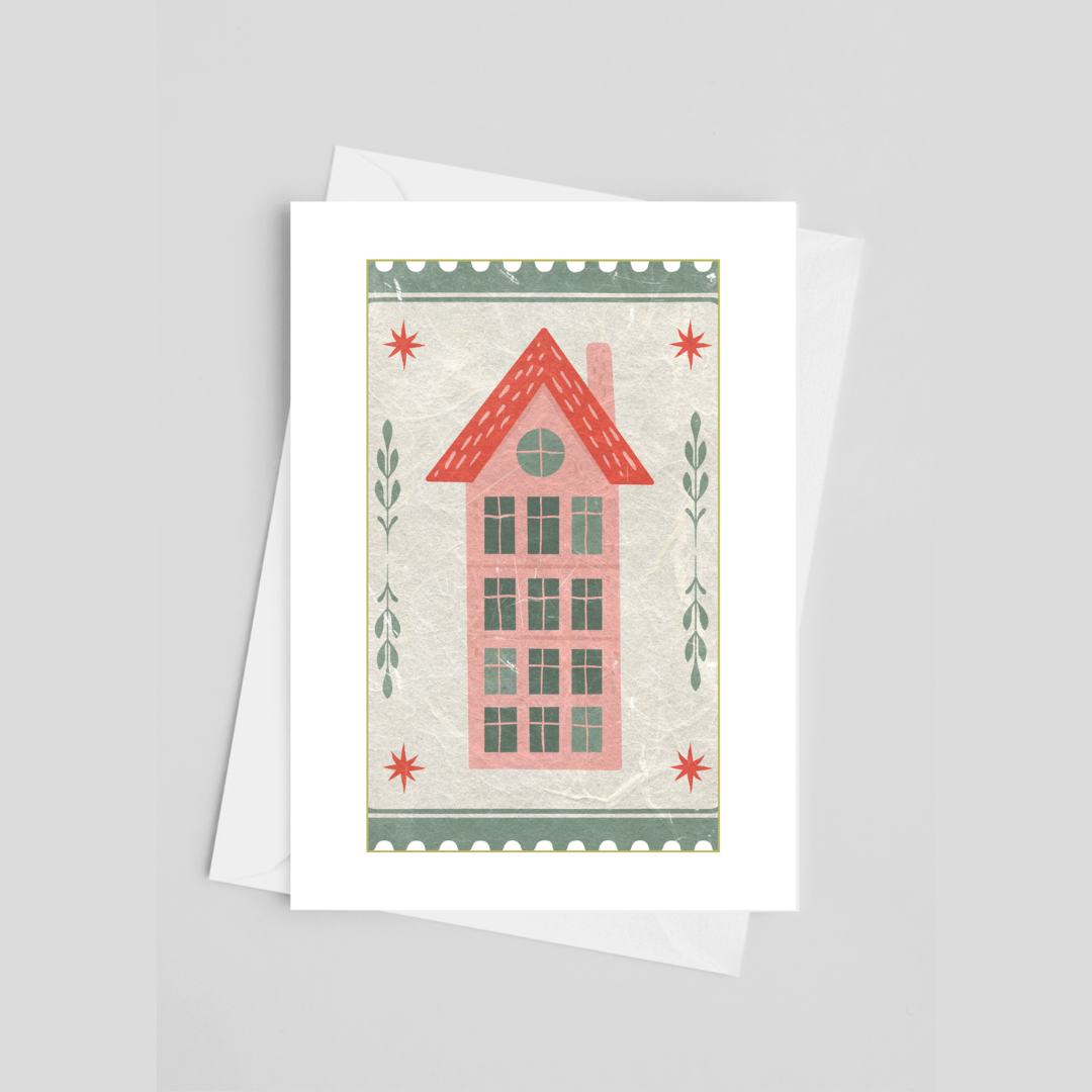 Cozy Home for the Holidays Christmas Greeting Cards 5" x 7"