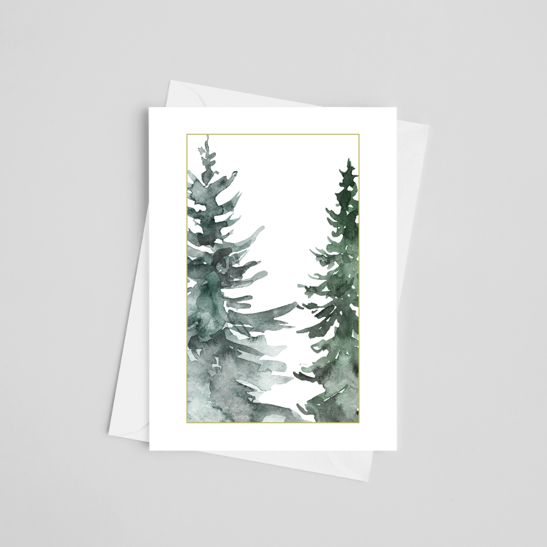 Wonderful Fir Christmas Greeting Cards 5" x 7"