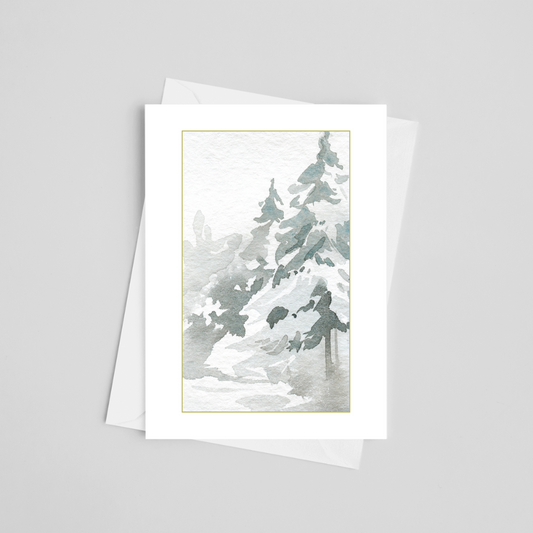 Evergreen Wonderland Christmas Greeting Cards 5" x 7"