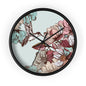 Vintage Hummingbird and Flowers Time Wall Clock - Expressive DeZien 