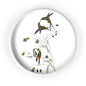 Hummingbirds Time Wall Clock - Expressive DeZien 