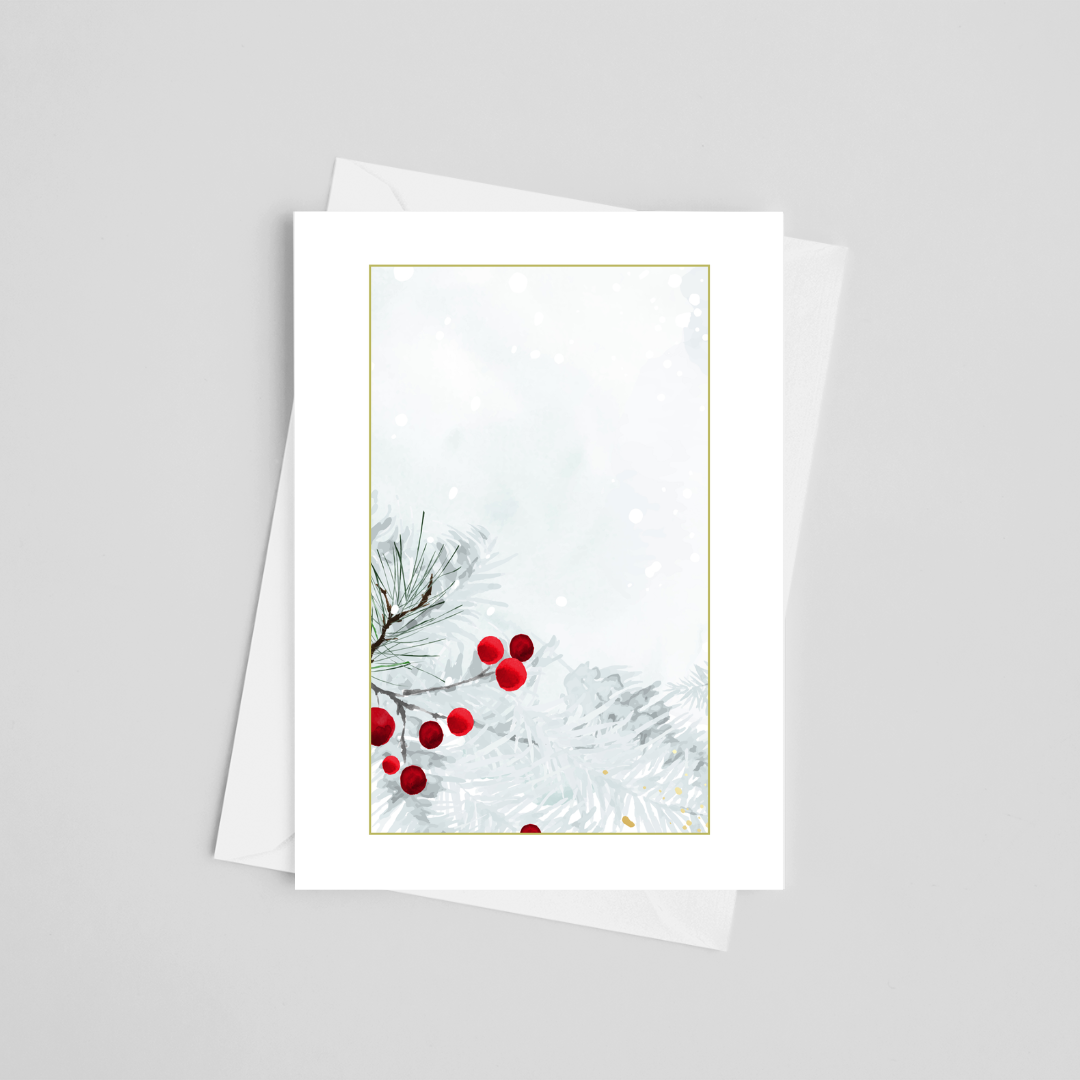 Berry Magical Christmas Greeting Cards 5" x 7"