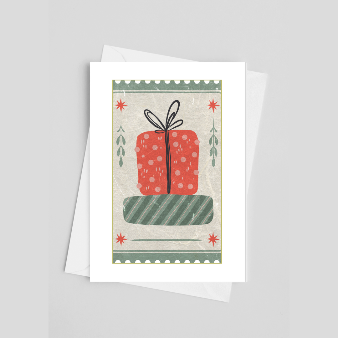 Wrapped with Love Christmas Greeting Cards 5" x 7"