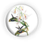 Hummingbirds and Orchids Time Wall Clock - Expressive DeZien 