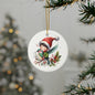 Christmas Hummingbird with Elf Rider - Christmas Ornament - Expressive DeZien 