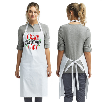 "Crazy Christmas Lady" Christmas Apron - Expressive DeZien 