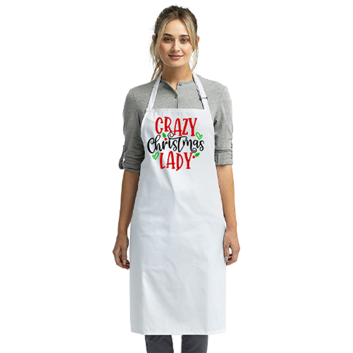 "Crazy Christmas Lady" Christmas Apron - Expressive DeZien 