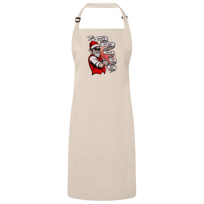 Be Naughty Save Santa a trip Christmas Apron – Fun Baking Design, Eco-Friendly, Adjustable Neck