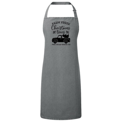 Farm Fresh Trees Christmas Apron – Fun Baking Design, Eco-Friendly, Adjustable Neck