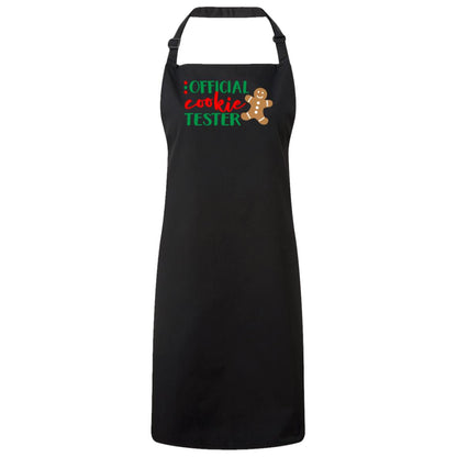 Official Cookie Tester Bib Apron – Fun Baking Design, Eco-Friendly, Adjustable Neck