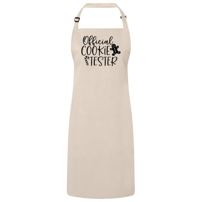 Official Cookie Tester Christmas Apron – Fun Baking Design, Eco-Friendly, Adjustable Neck