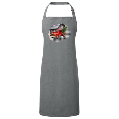 Farm Truck Christmas Apron – Fun Baking Design, Eco-Friendly, Adjustable Neck