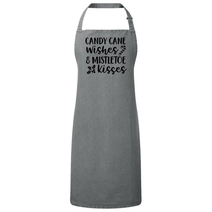 Candy Cane Wishes Christmas Apron – Fun Baking Design, Eco-Friendly, Adjustable Neck