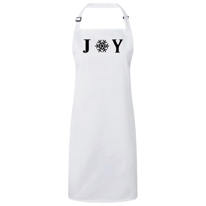 JOY Christmas Bib Apron – Fun Baking Design, Eco-Friendly, Adjustable Neck