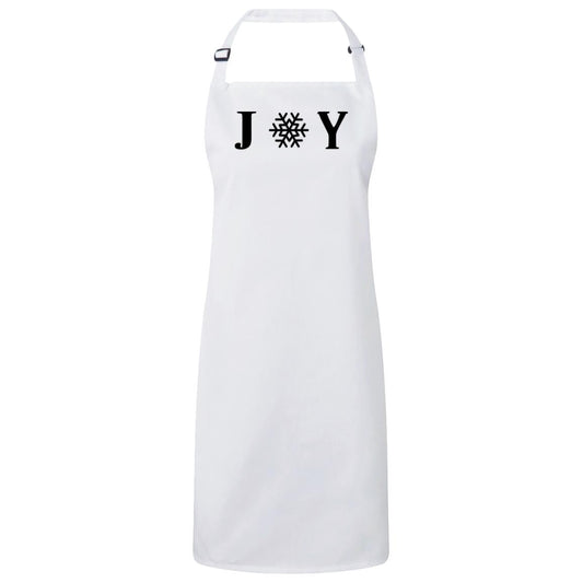 JOY Christmas Bib Apron – Fun Baking Design, Eco-Friendly, Adjustable Neck