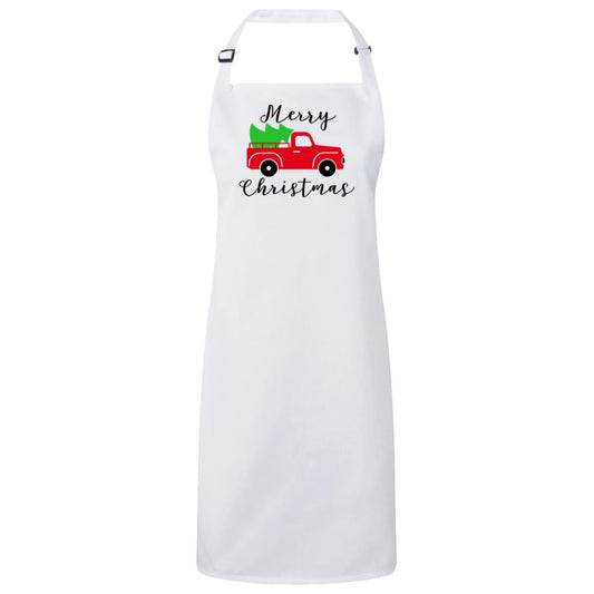 Merry Christmas Bib Apron – Fun Baking Design, Eco-Friendly, Adjustable Neck