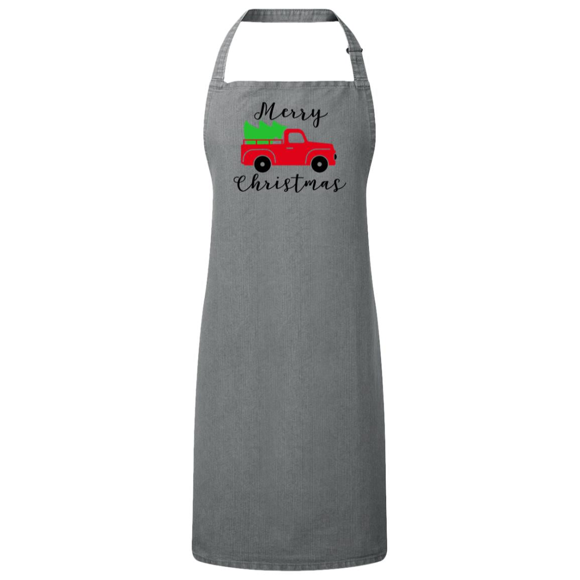 Merry Christmas Bib Apron – Fun Baking Design, Eco-Friendly, Adjustable Neck