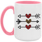 Cupids Arrows 15oz Accent Mug - Expressive DeZien 