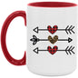 Cupids Arrows 15oz Accent Mug - Expressive DeZien 