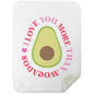 I love you more than Avocados 30x40 Luxurious Premium Sherpa Blanket - Silky Smooth Front, Fluffy Sherpa Back - Expressive DeZien 