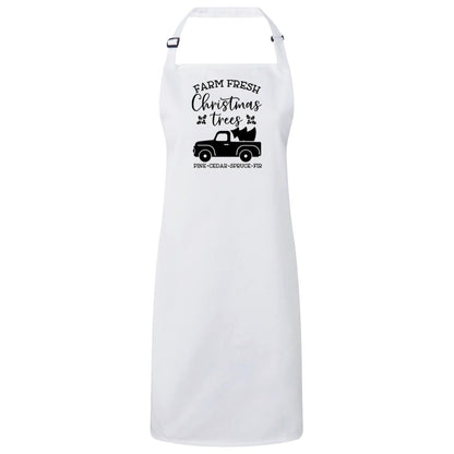 Farm Fresh Trees Christmas Apron – Fun Baking Design, Eco-Friendly, Adjustable Neck