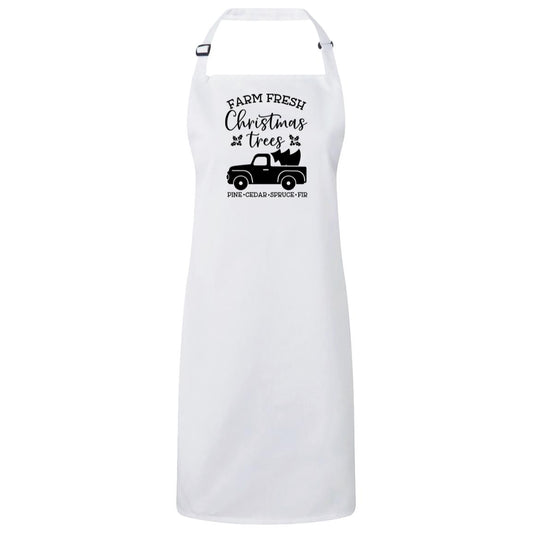 Farm Fresh Trees Bib Apron – Fun Baking Design, Eco-Friendly, Adjustable Neck