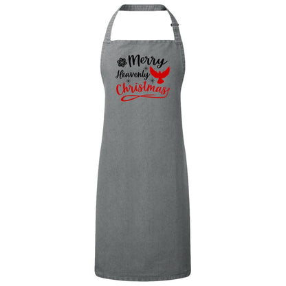 Merry Heavenly Christmas Bib Apron – Fun Baking Design, Eco-Friendly, Adjustable Neck