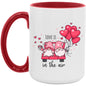 Gnome Love is in the air 15oz Accent Mug - Expressive DeZien 