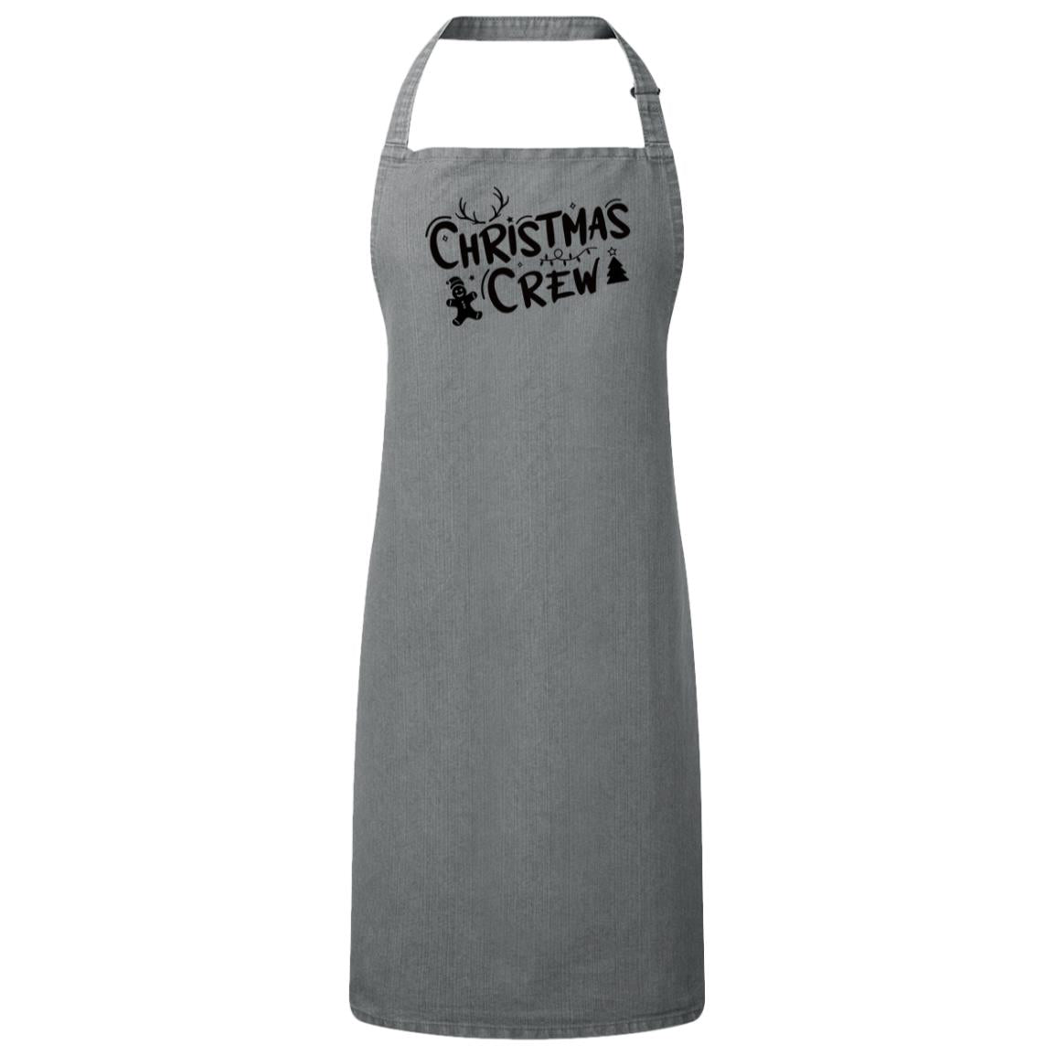 Christmas Crew Bib Apron – Fun Baking Design, Eco-Friendly, Adjustable Neck