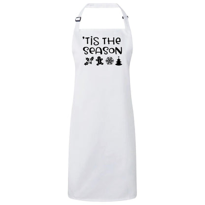 Tis the Season Christmas Apron – Fun Baking Design, Eco-Friendly, Adjustable Neck