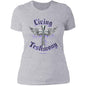 I'm a Living Testimony Boyfriend T-Shirt Purple - Expressive DeZien 