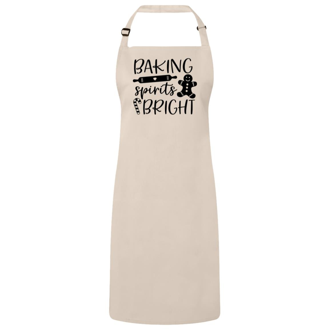 Baking Spirits Bright Bib Apron – Fun Baking Design, Eco-Friendly, Adjustable Neck