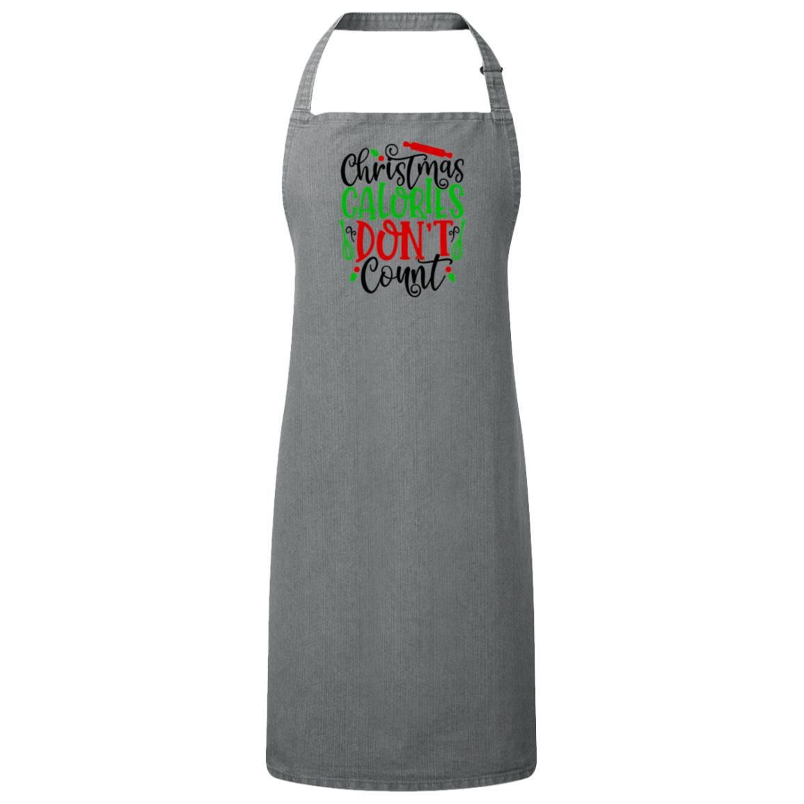 Christmas Calories Don’t Count Christmas Apron – Fun Baking Design, Eco-Friendly, Adjustable Neck