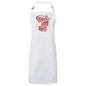 ROCK AND ROLL Bib Apron with Bold Red and Gold Design – Eco-Friendly, Adjustable Neck, Perfect for Music Lovers