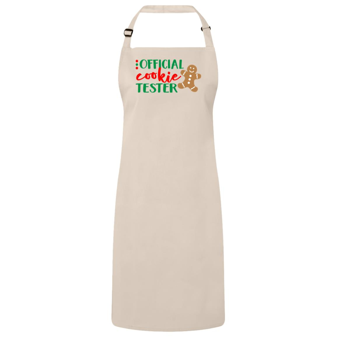 Official Cookie Tester Bib Apron – Fun Baking Design, Eco-Friendly, Adjustable Neck