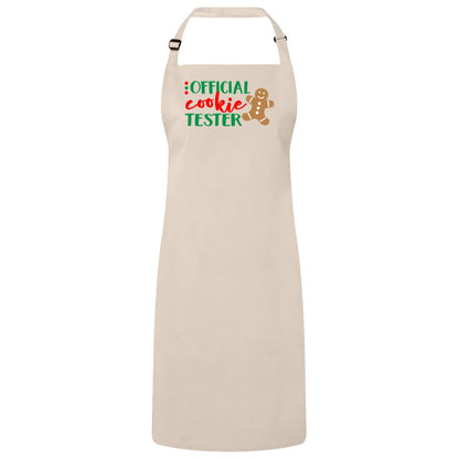 Official Cookie Tester Bib Apron – Fun Baking Design, Eco-Friendly, Adjustable Neck