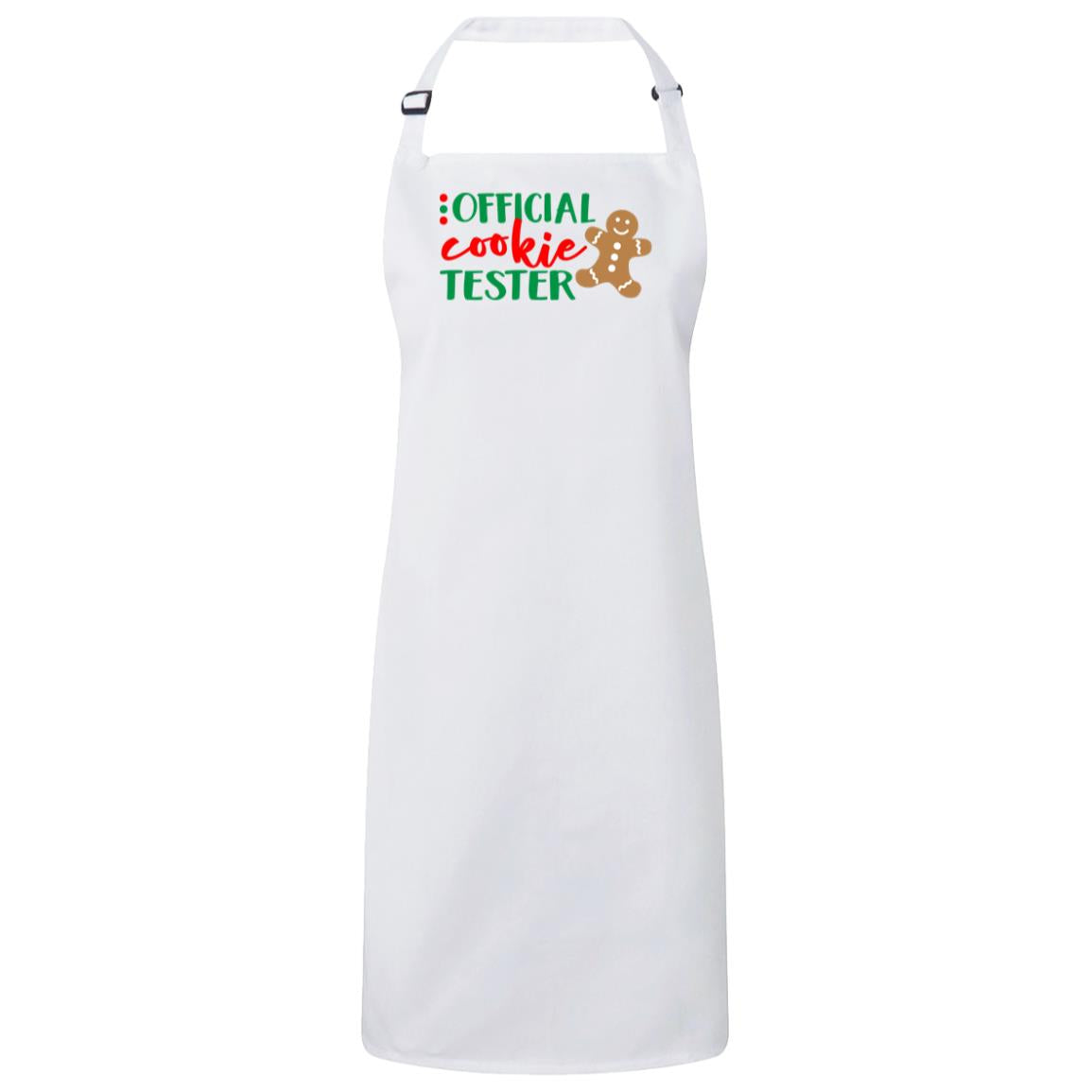 Official Cookie Tester Bib Apron – Fun Baking Design, Eco-Friendly, Adjustable Neck