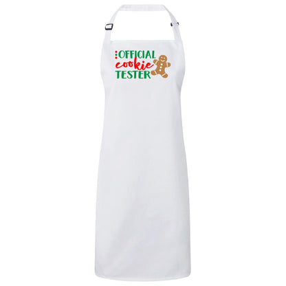 Official Cookie Tester Bib Apron – Fun Baking Design, Eco-Friendly, Adjustable Neck