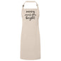 Merry and Bright Christmas Bib Apron – Fun Baking Design, Eco-Friendly, Adjustable Neck